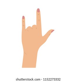 rock and roll with fingers