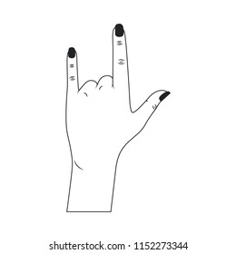 rock and roll with fingers