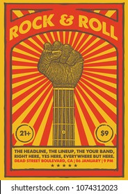 Rock And Roll Gig Poster Flyer Template