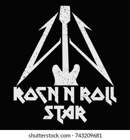 Rock and Roll Girl Female Fashion Slogan. Punk girl gang, Girl Gang patches, badges T-shirt apparels print tee graphic design.