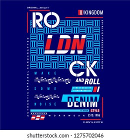 rock and roll graphic t shirt cool vector design