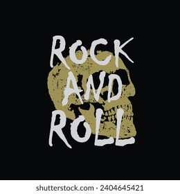 Rock and roll graphic t-shirt and apparel design