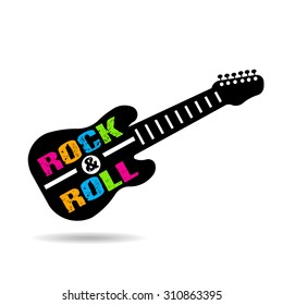 Rock and Roll guitar logo