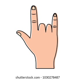 rock and roll hand gesture icon image 