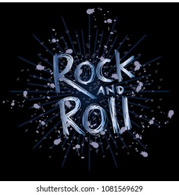 Rock and Roll hand lettering