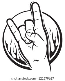 Rock And Roll Hand Sign