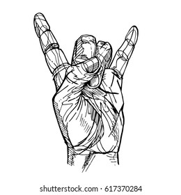 Rock and Roll hand sign