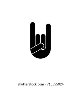Rock and roll hand sign vector icon