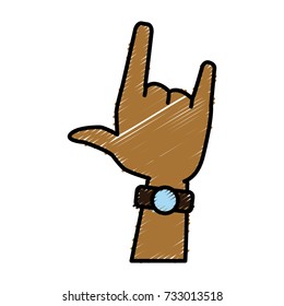 Rock and roll hand symbol