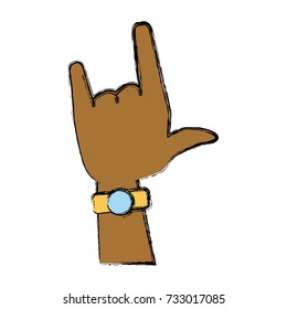 Rock and roll hand symbol