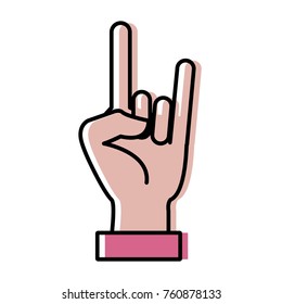 Rock and roll hand symbol