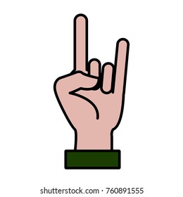 Rock and roll hand symbol