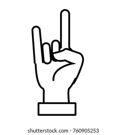Rock and roll hand symbol