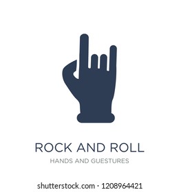 Rock and roll icon. Trendy flat vector Rock and roll icon on white background from Hands and guestures collection, vector illustration can be use for web and mobile, eps10