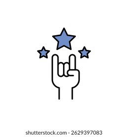 Rock y rollo de Vector de iconos ilustración de stock