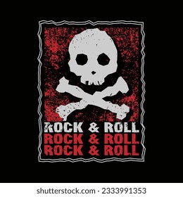 Rock and roll illustration typography. perfect for t shirt design