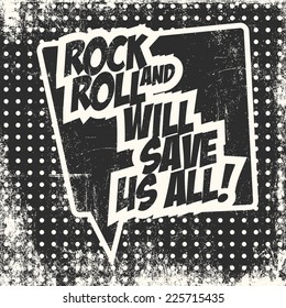 rock and roll, illustration in vector format