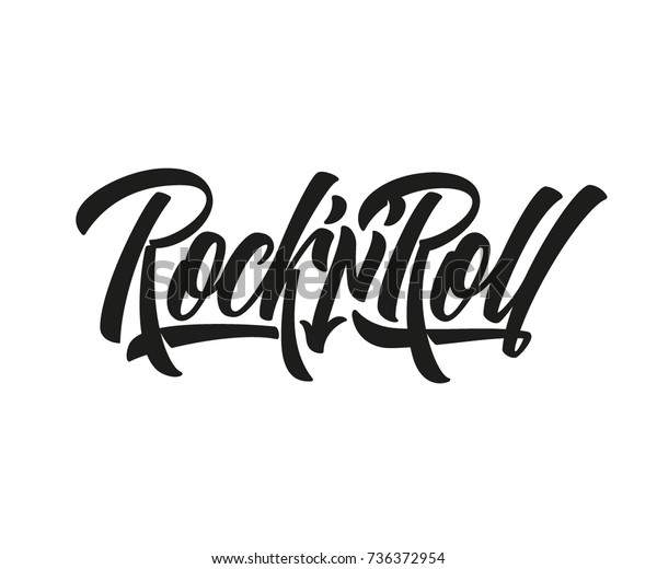images of the words rock and roll