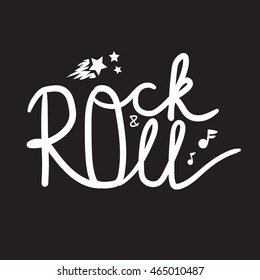 Rock Roll Lettering Tshirt Sticker Print Stock Vector (Royalty Free ...