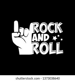 rock and roll Lettering Typography Motivational Quotes