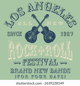 Rock and Roll Music Poster Graphic Vector Illustration