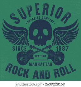 Rock and Roll Music Poster Graphic Vector Illustration