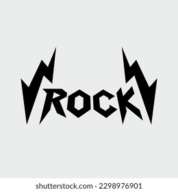 Símbolo gráfico vector de música rock y Roll