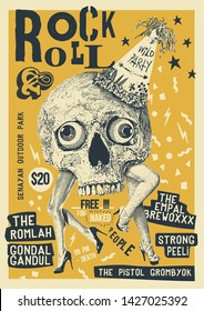 Rock And Roll Party Gig Poster Flyer Template