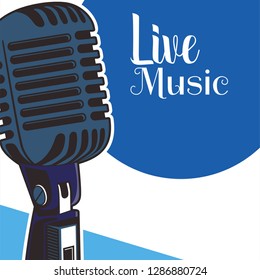 Rock and Roll Party Poster Flyer Template - Vector