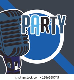 Rock and Roll Party Poster Flyer Template - Vector