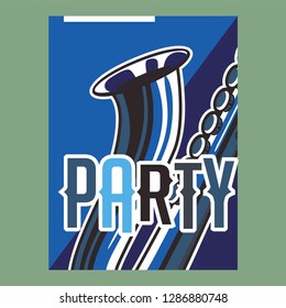 Rock and Roll Party Poster Flyer Template - Vector