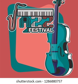 Rock and Roll Party Poster Flyer Template - Vector