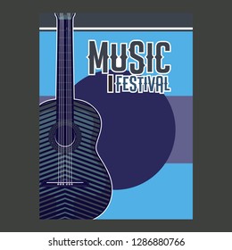 Rock and Roll Party Poster Flyer Template - Vector