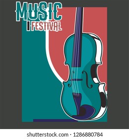 Rock and Roll Party Poster Flyer Template - Vector