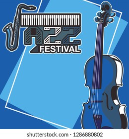 Rock and Roll Party Poster Flyer Template - Vector