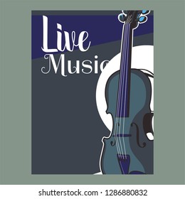 Rock and Roll Party Poster Flyer Template - Vector
