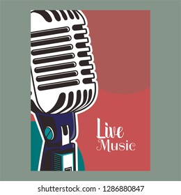 Rock and Roll Party Poster Flyer Template - Vector