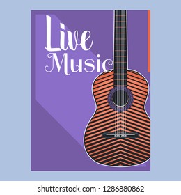 Rock and Roll Party Poster Flyer Template - Vector