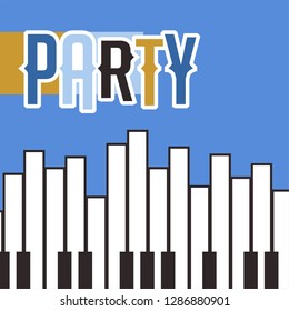 Rock and Roll Party Poster Flyer Template - Vector