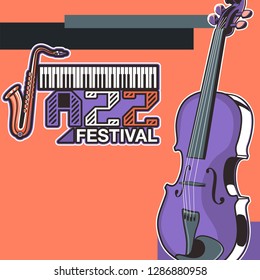 Rock and Roll Party Poster Flyer Template - Vector