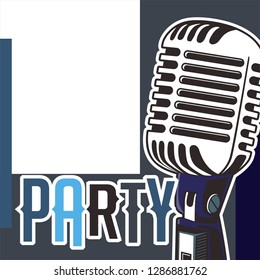 Rock and Roll Party Poster Flyer Template - Vector