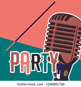 Rock and Roll Party Poster Flyer Template - Vector