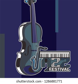 Rock and Roll Party Poster Flyer Template - Vector