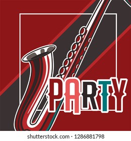 Rock and Roll Party Poster Flyer Template - Vector