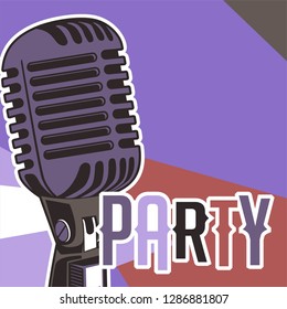 Rock and Roll Party Poster Flyer Template - Vector