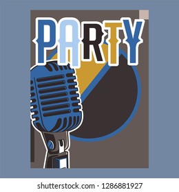 Rock and Roll Party Poster Flyer Template - Vector