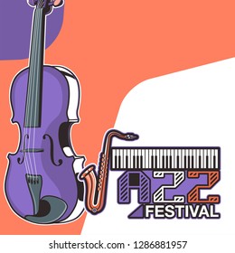 Rock and Roll Party Poster Flyer Template - Vector