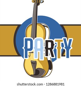 Rock and Roll Party Poster Flyer Template - Vector