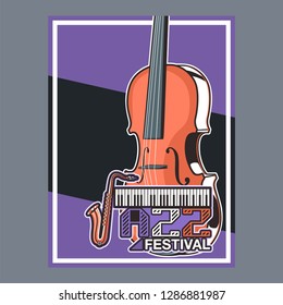 Rock and Roll Party Poster Flyer Template - Vector