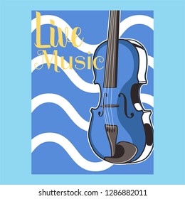 Rock and Roll Party Poster Flyer Template - Vector